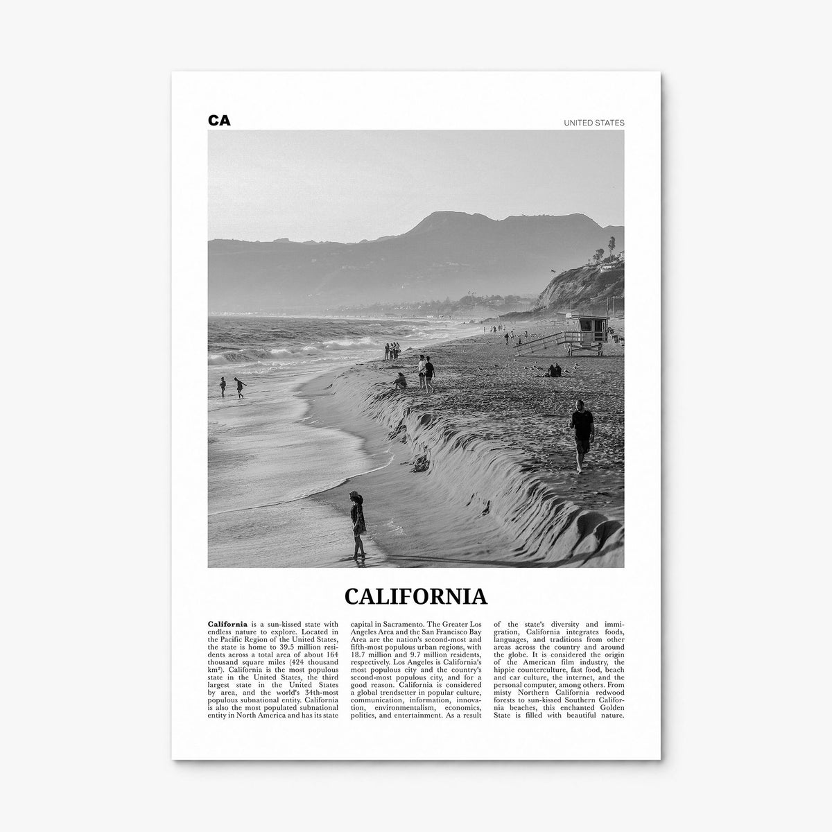 California Newspaper No 5 Poster, print only (unframed)