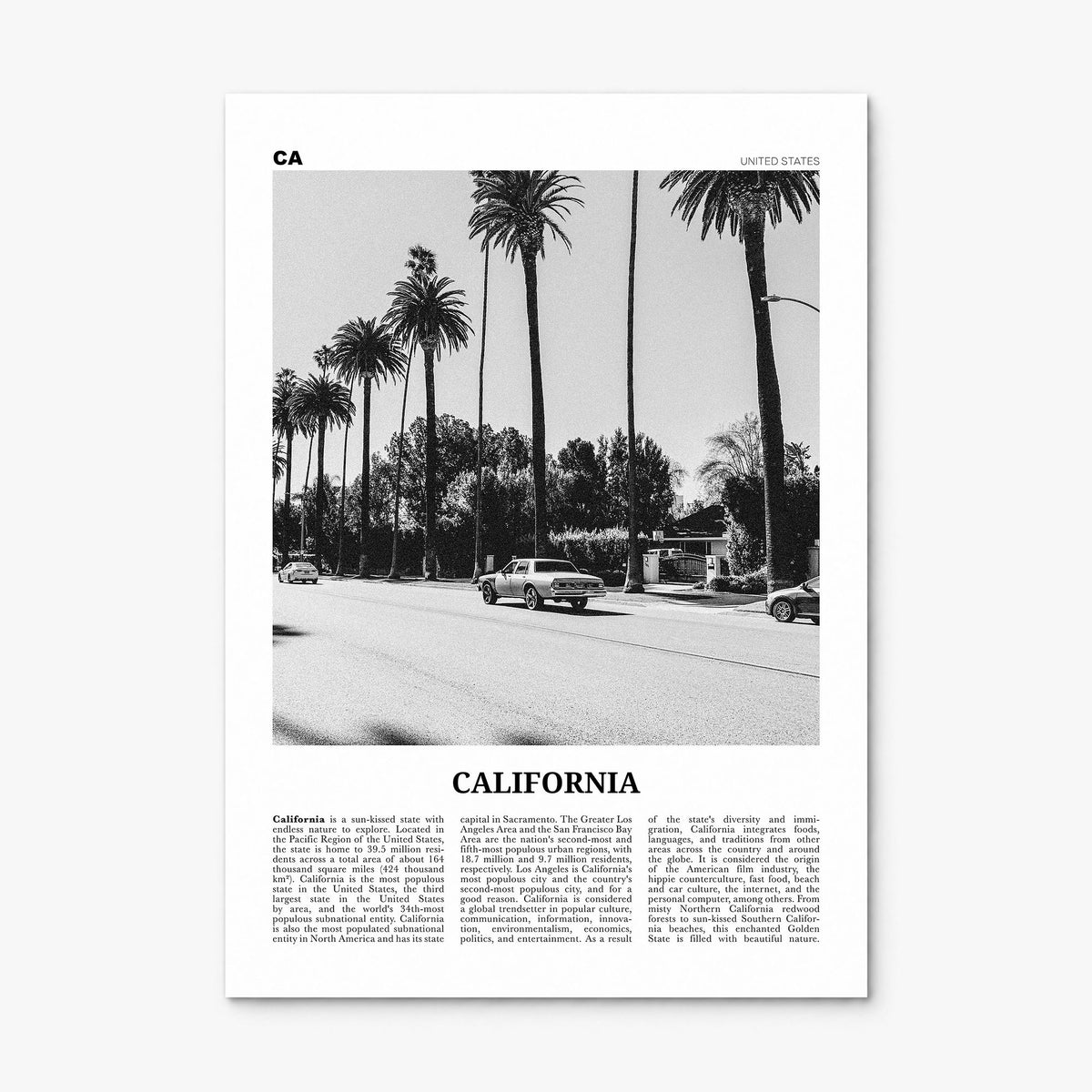 California Newspaper No 6 Poster, print only (unframed)