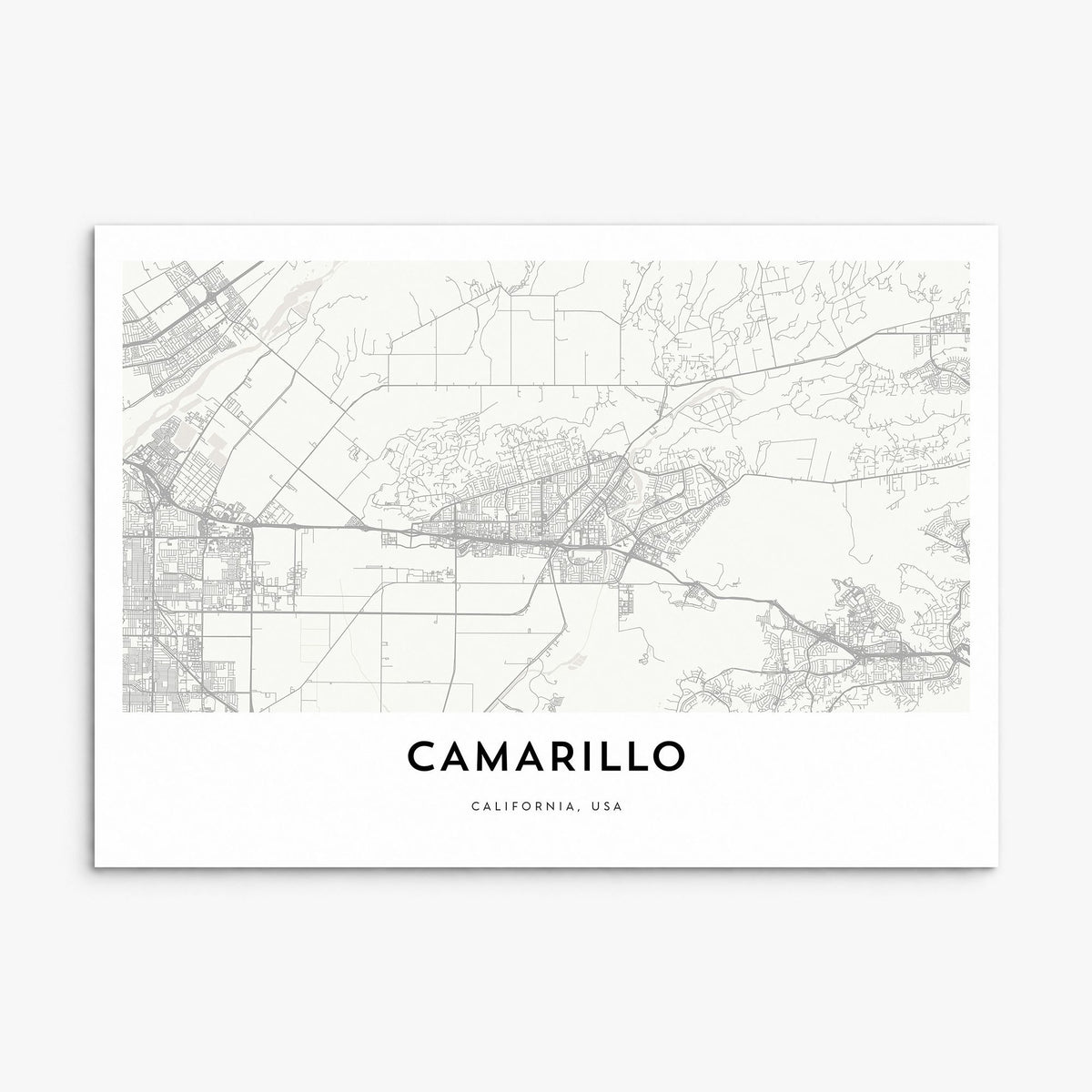 Camarillo Map Poster, print only (unframed)