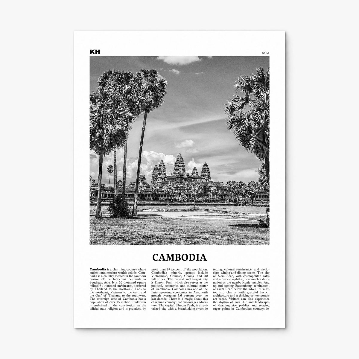 Cambodia Newspaper No 1 Poster, print only (unframed)