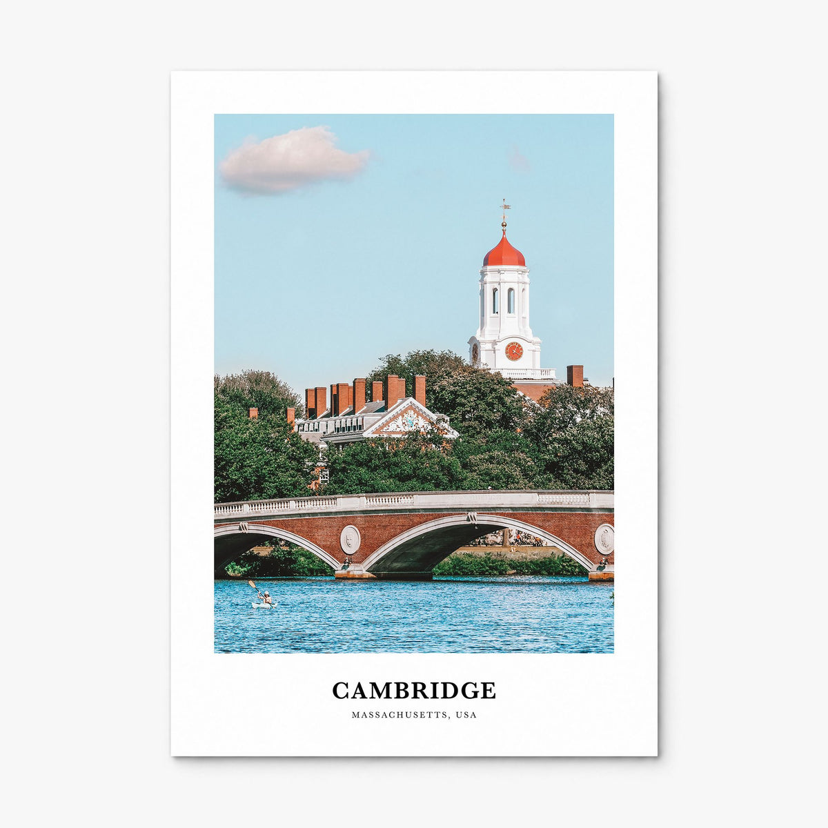 Cambridge, Massachusetts Classic Poster, print only (unframed)