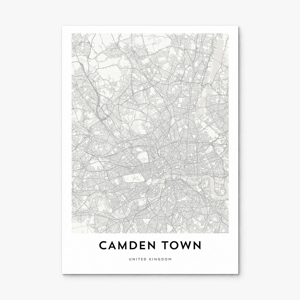 Camden Town Map Poster, print only (unframed)