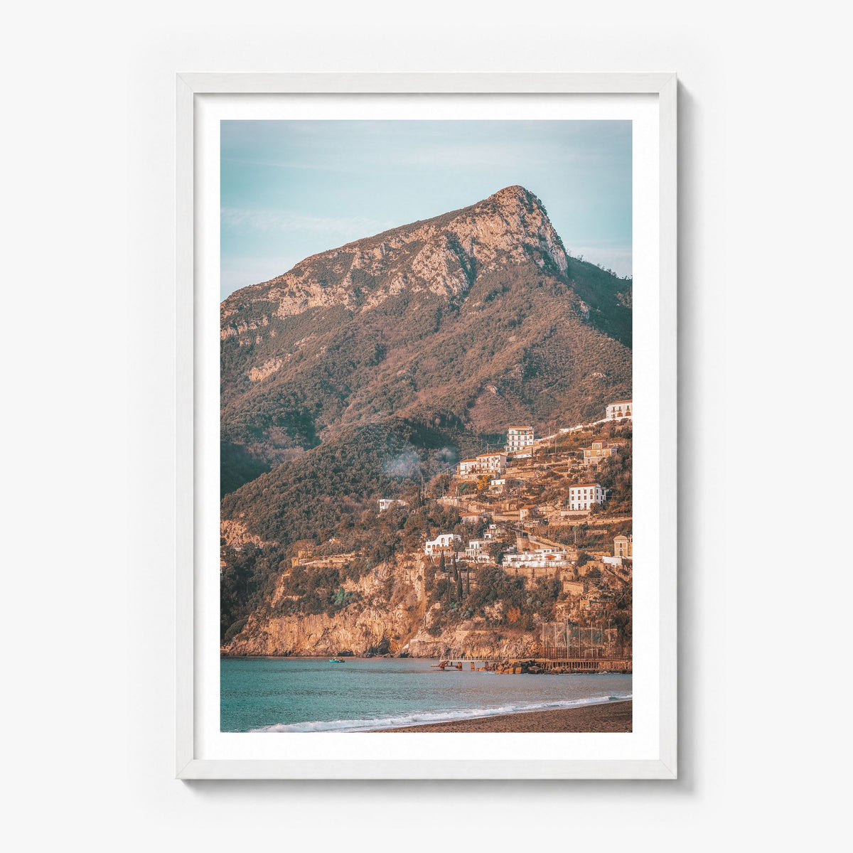 Campania Photo Poster in a white wood frame, white border