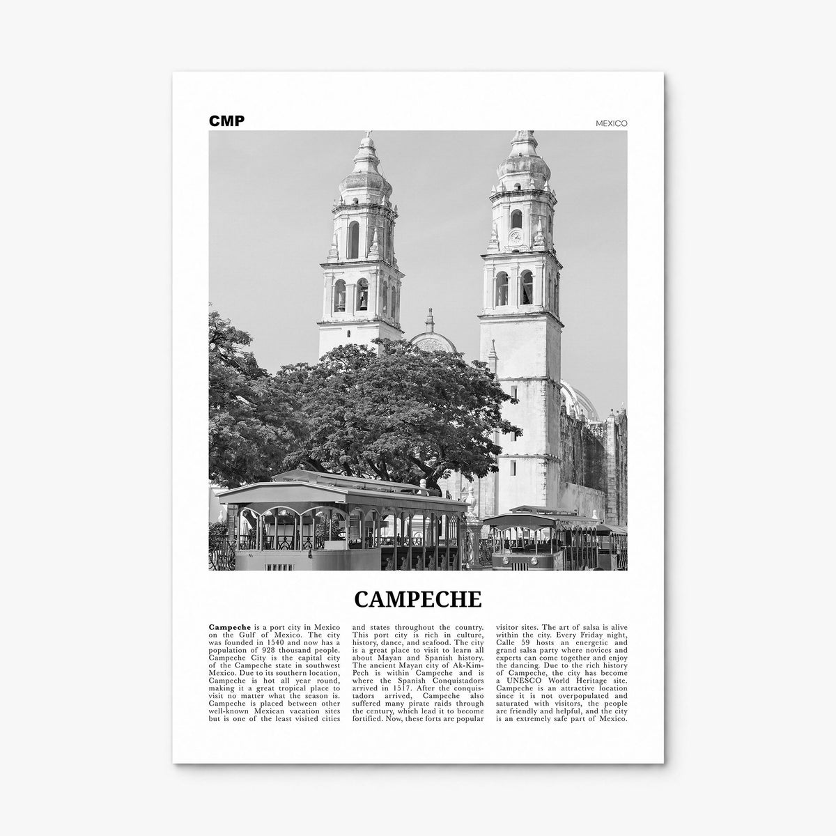 Campeche Newspaper Poster, print only (unframed)