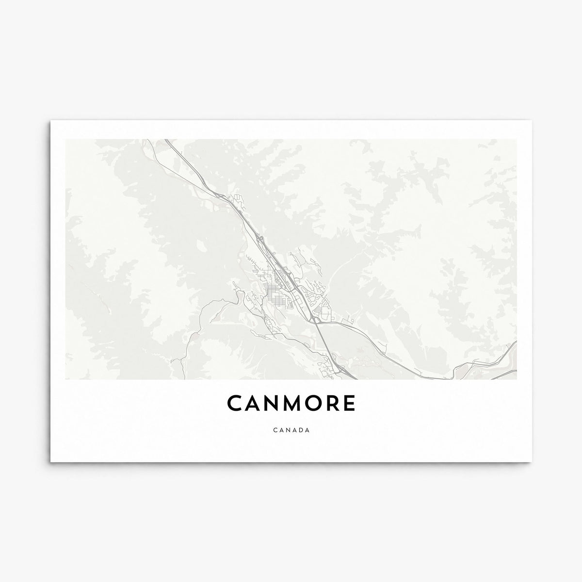 Canmore Map Poster, print only (unframed)