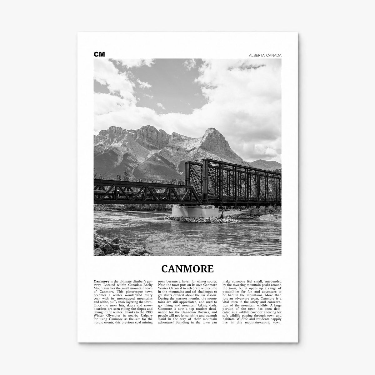 Canmore Newspaper Poster, print only (unframed)