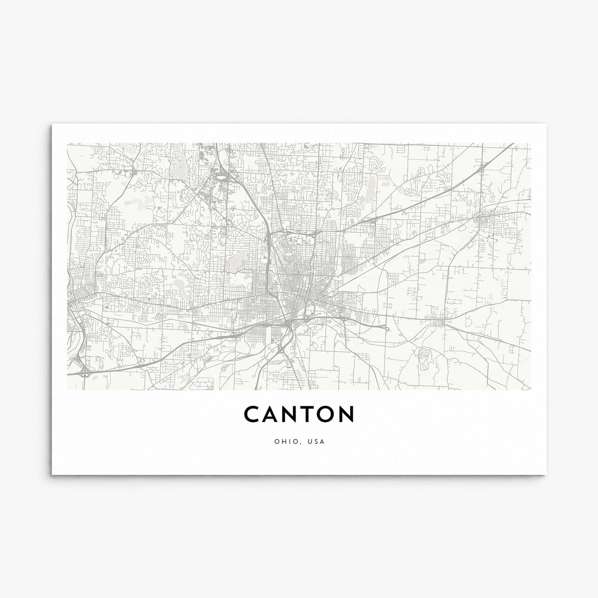 Canton Map Poster, print only (unframed)