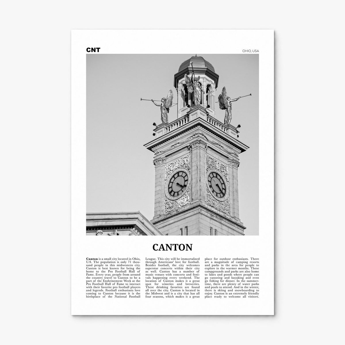 Canton Newspaper Poster, print only (unframed)