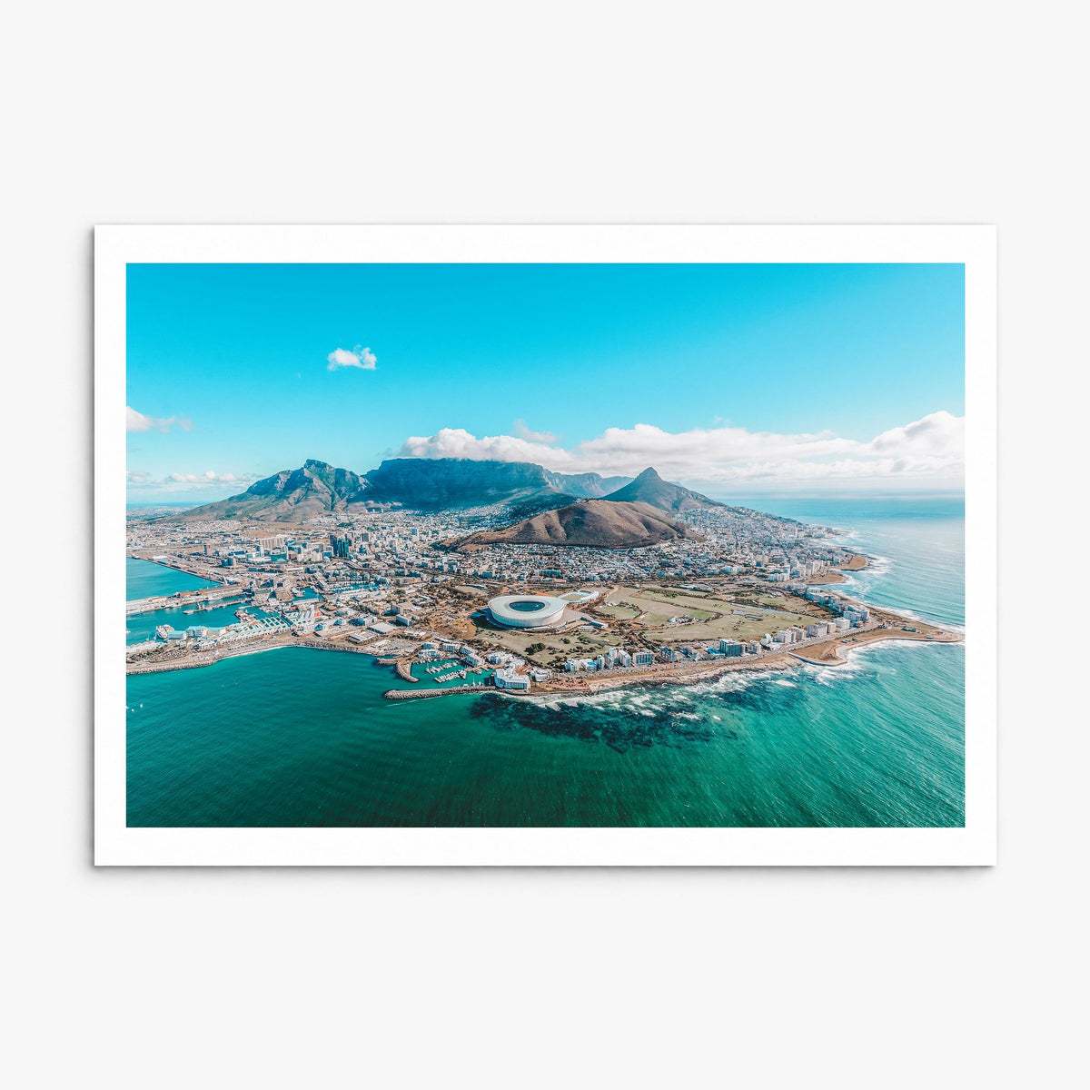 Cape Town Photo Poster, print only (unframed), white border