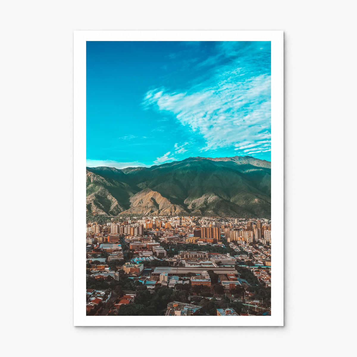 Caracas Photo Poster, print only (unframed), white border