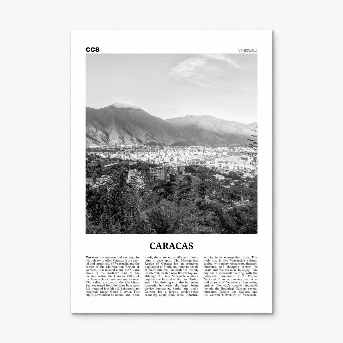 Caracas Newspaper No 2 Poster, print only (unframed)