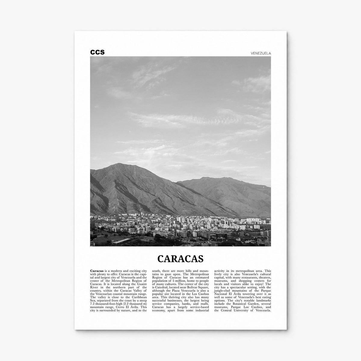 Caracas Newspaper No 4 Poster, print only (unframed)
