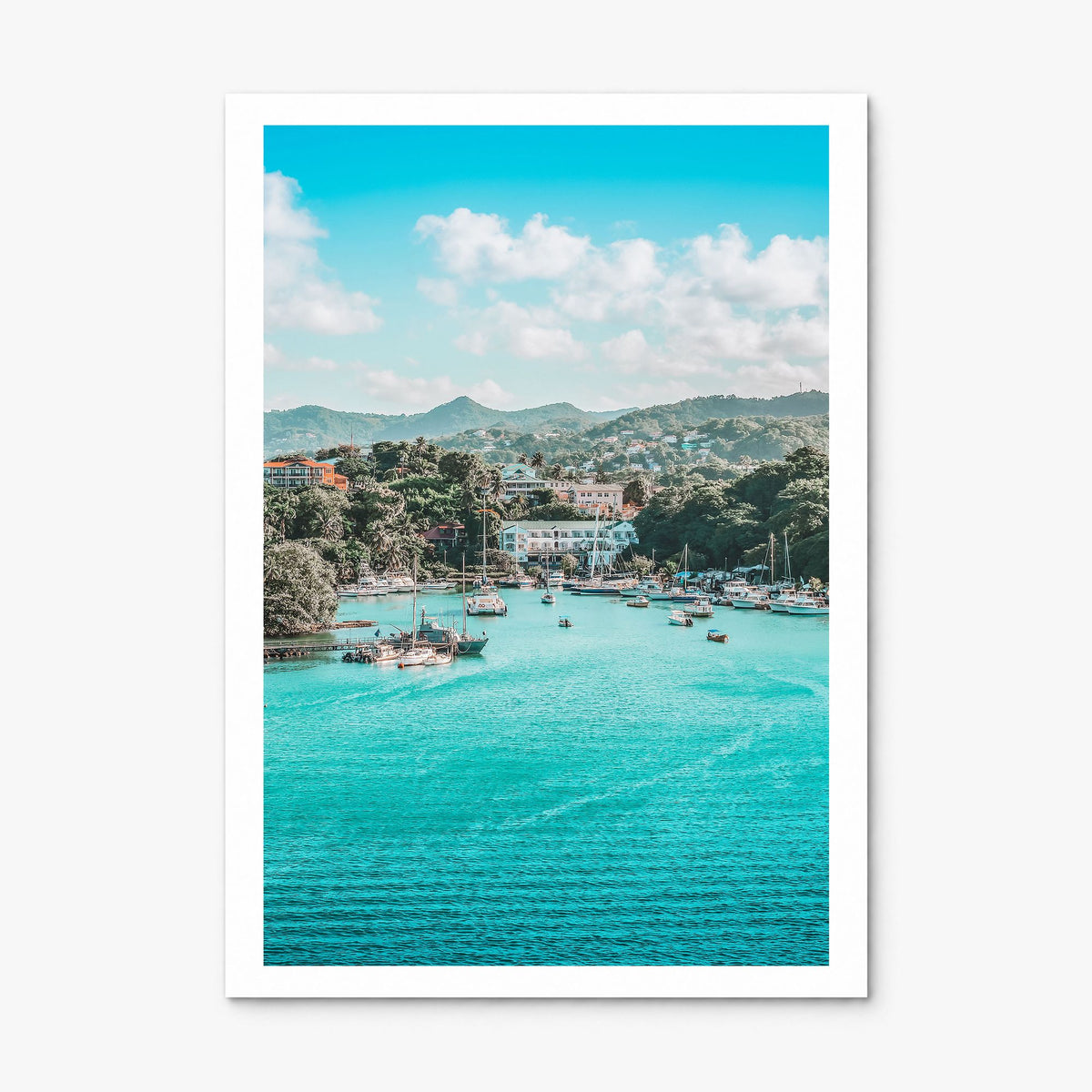 Caribbean Photo Poster, print only (unframed), white border