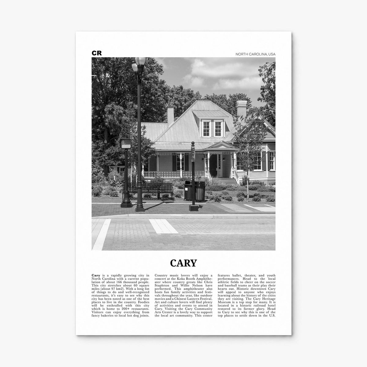 Cary Newspaper Poster, print only (unframed)