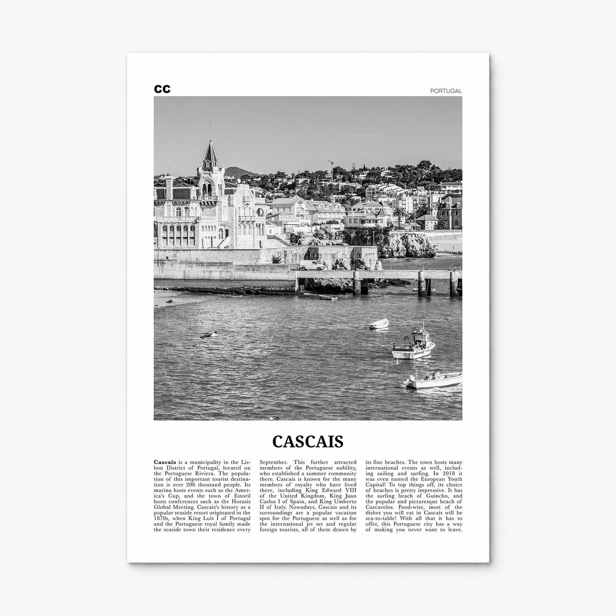 Cascais Newspaper Poster, print only (unframed)