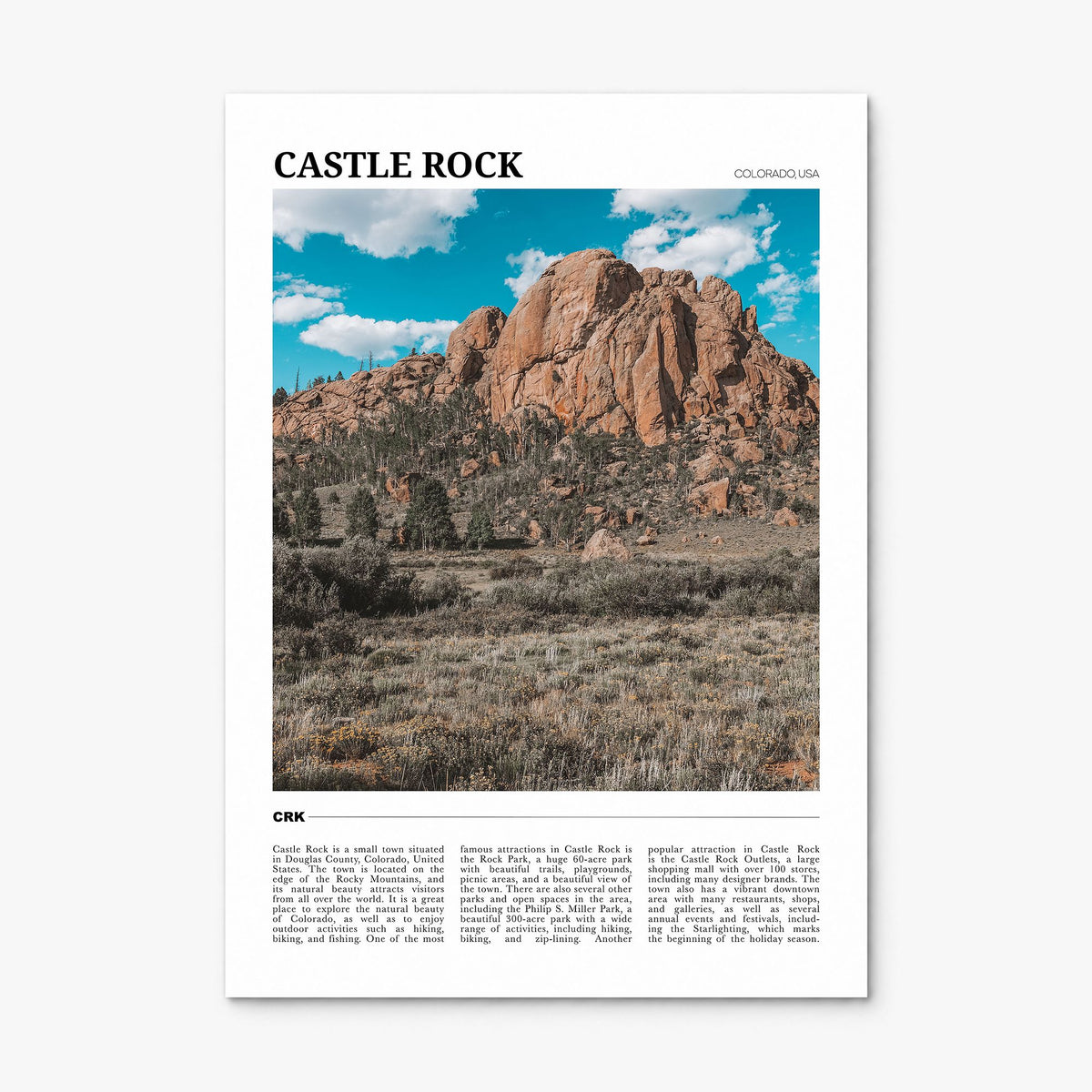 Castle Rock Travel Poster, print only (unframed)
