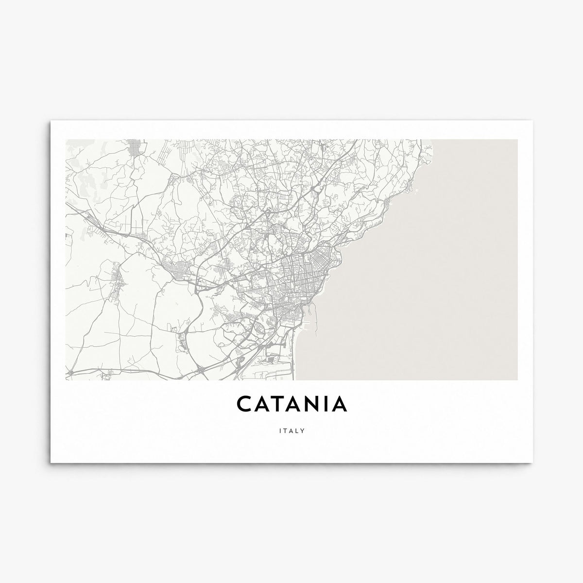 Catania Map Poster, print only (unframed)