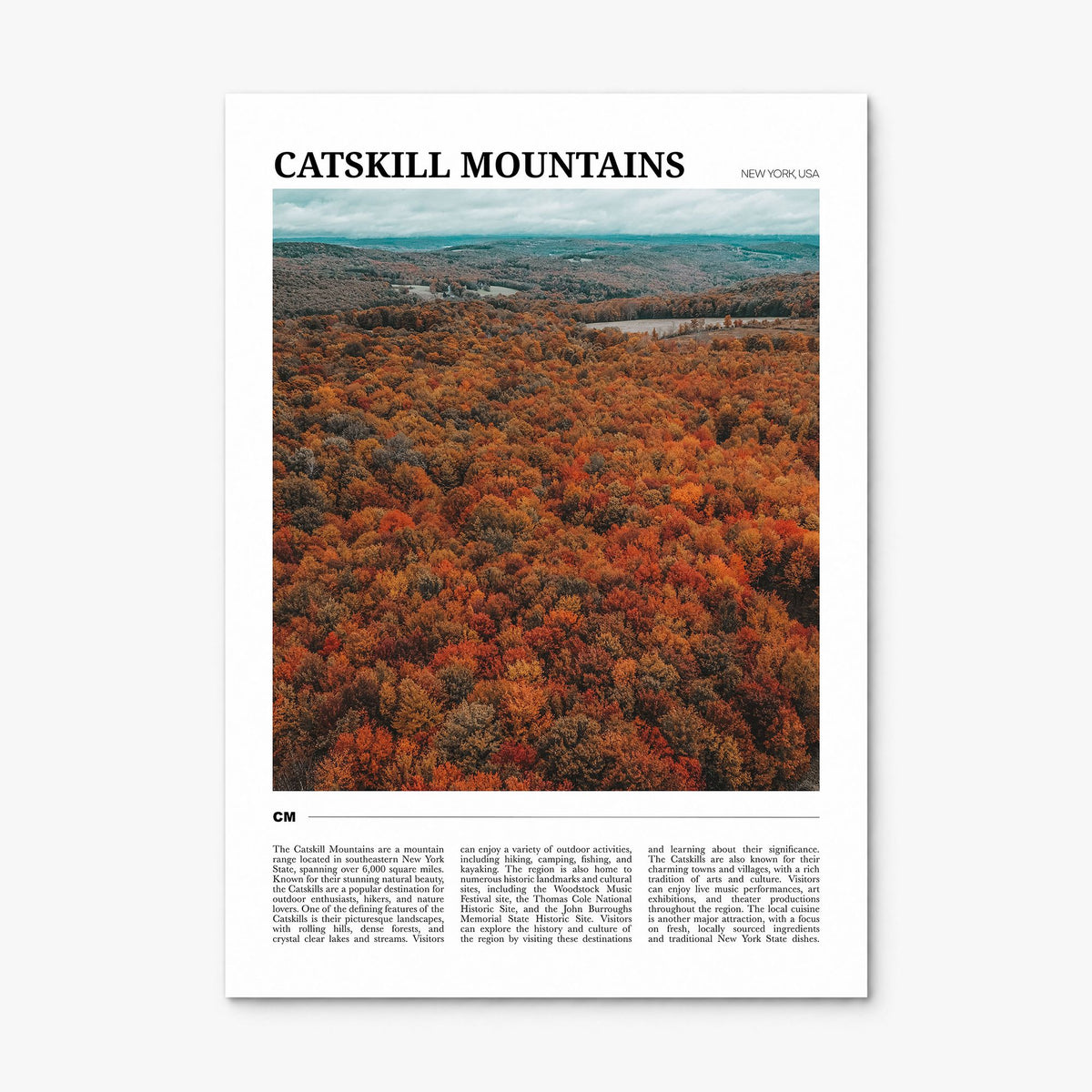 Catskill Mountains Travel Poster, print only (unframed)