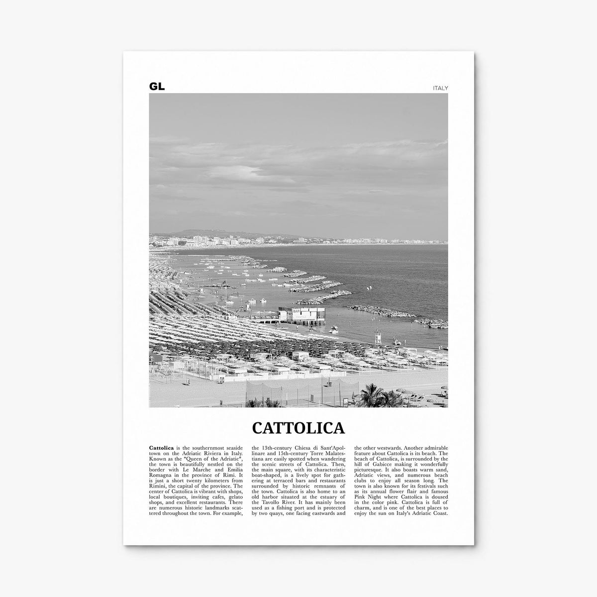 Cattolica Newspaper Poster, print only (unframed)