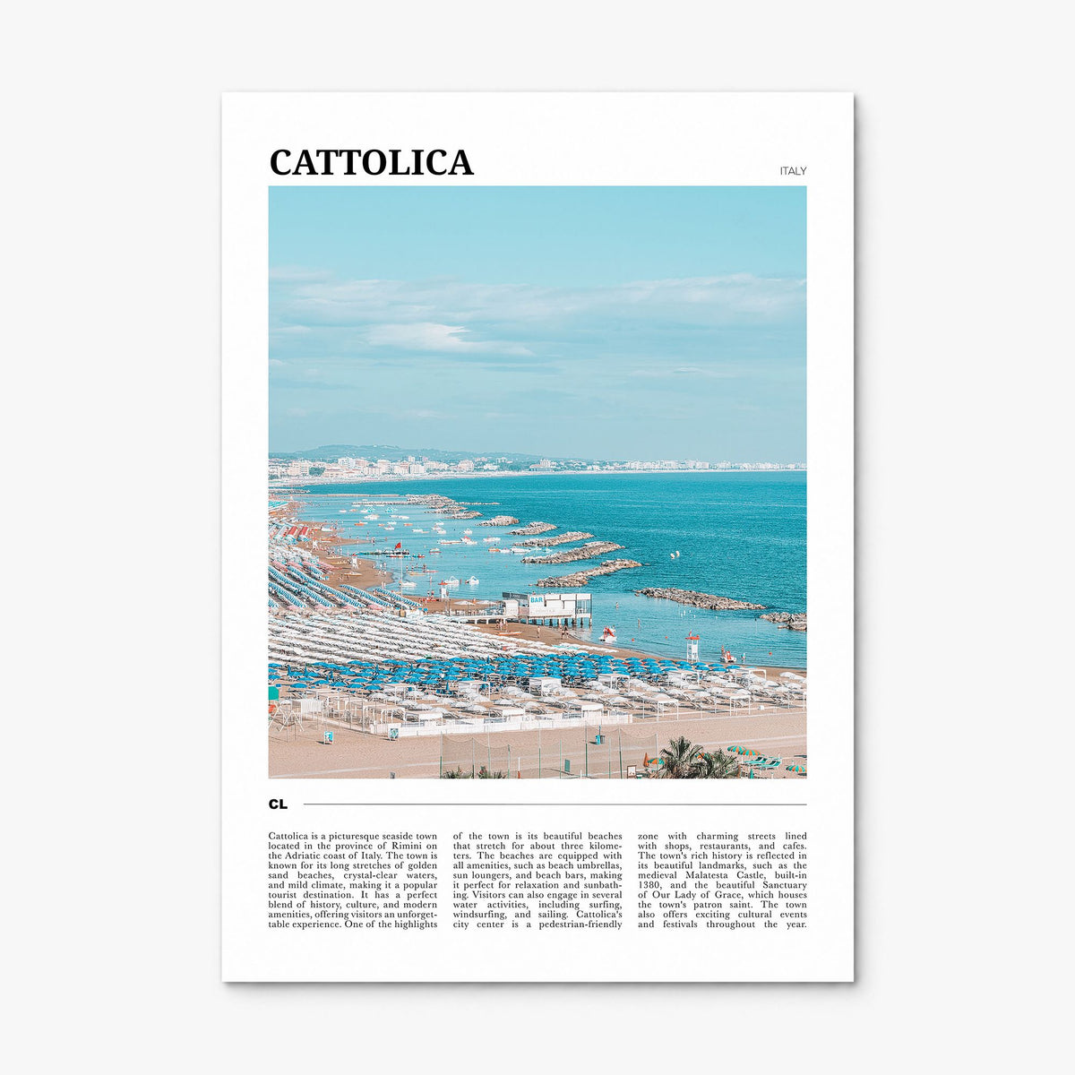 Cattolica Travel Poster, print only (unframed)