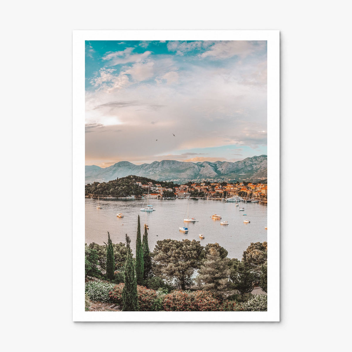 Cavtat Photo Poster, print only (unframed), white border