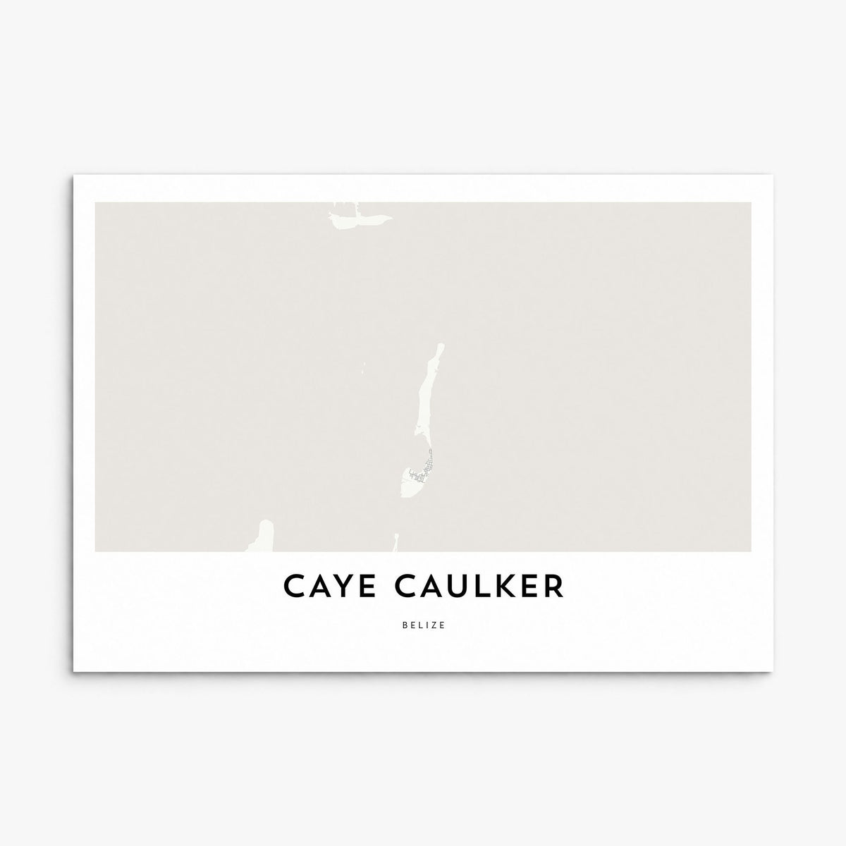 Caye Caulker Map Poster, print only (unframed)