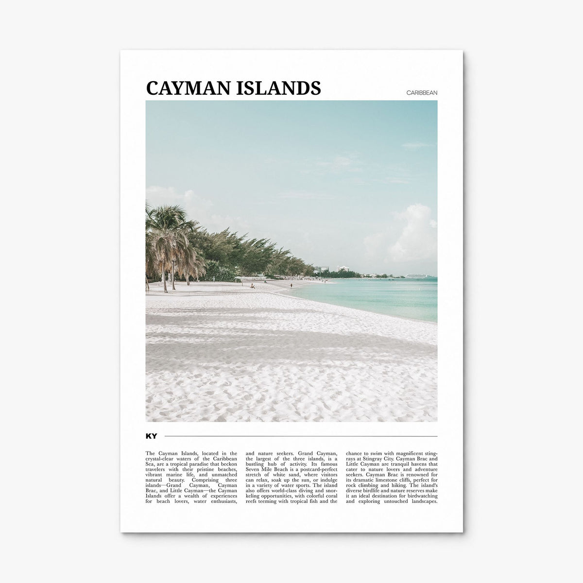 Cayman Islands Travel Poster, print only (unframed)