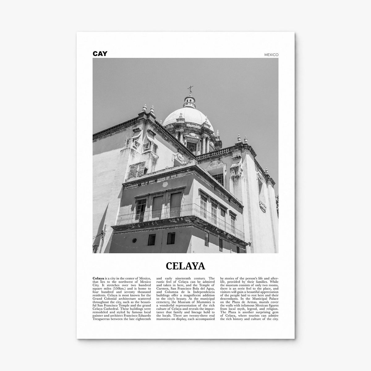 Celaya Newspaper Poster, print only (unframed)