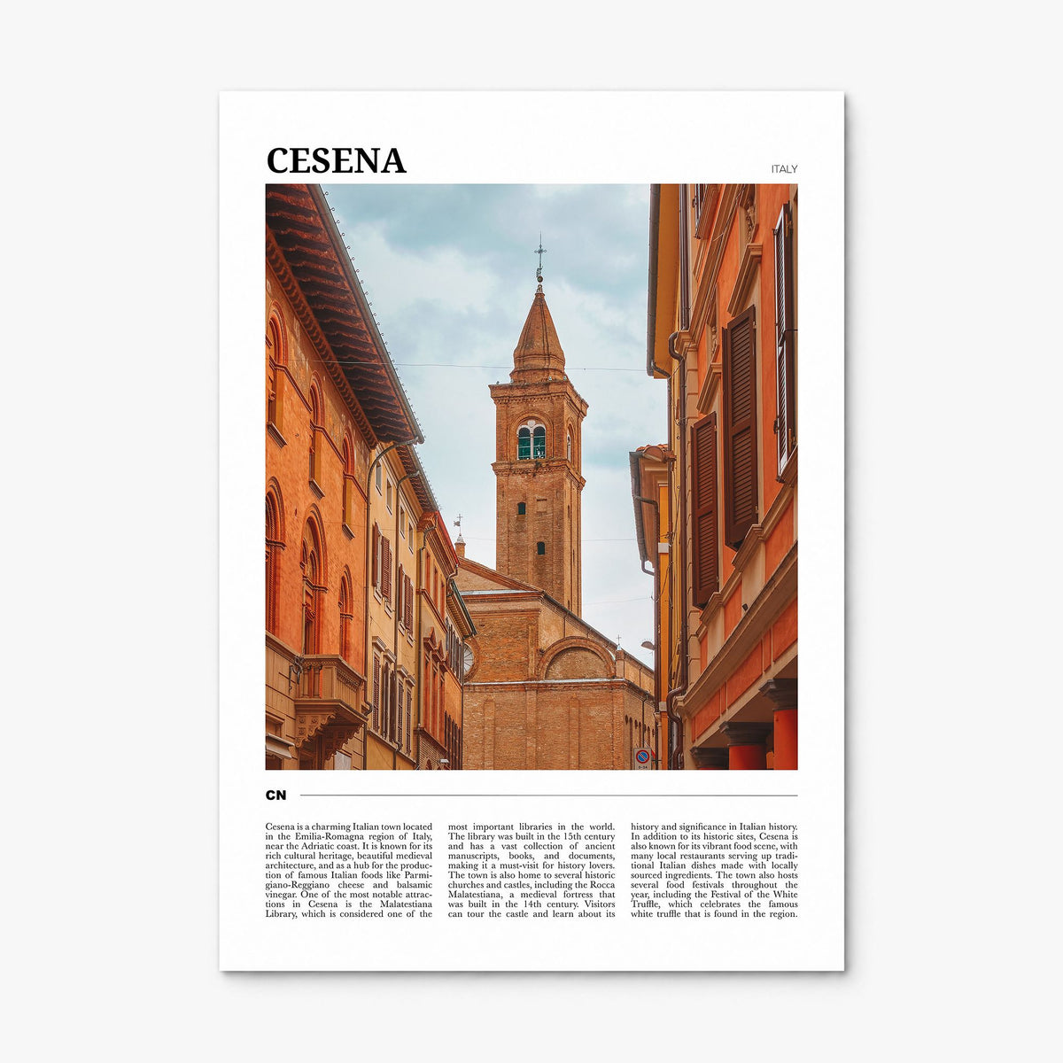 Cesena Travel Poster, print only (unframed)
