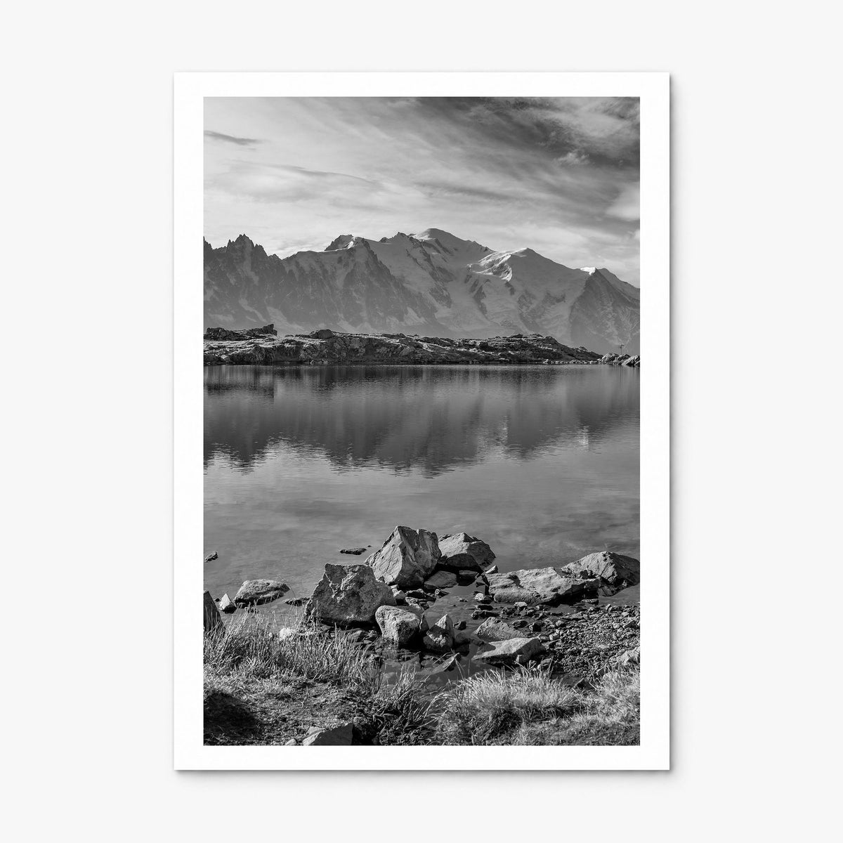 Chamonix Photo Poster, print only (unframed), white border
