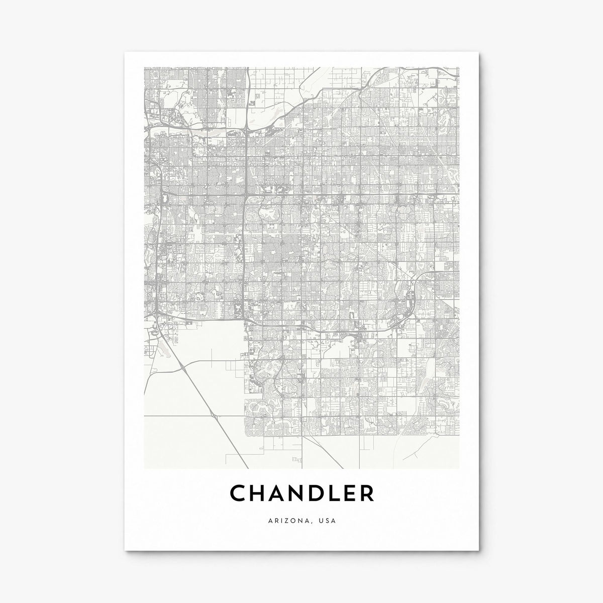 Chandler Map Poster, print only (unframed)