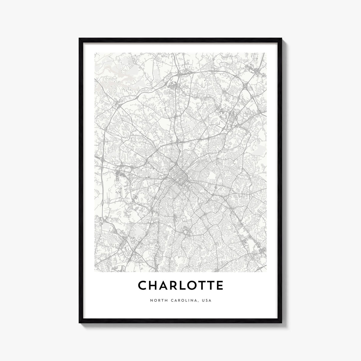 Charlotte Map Poster