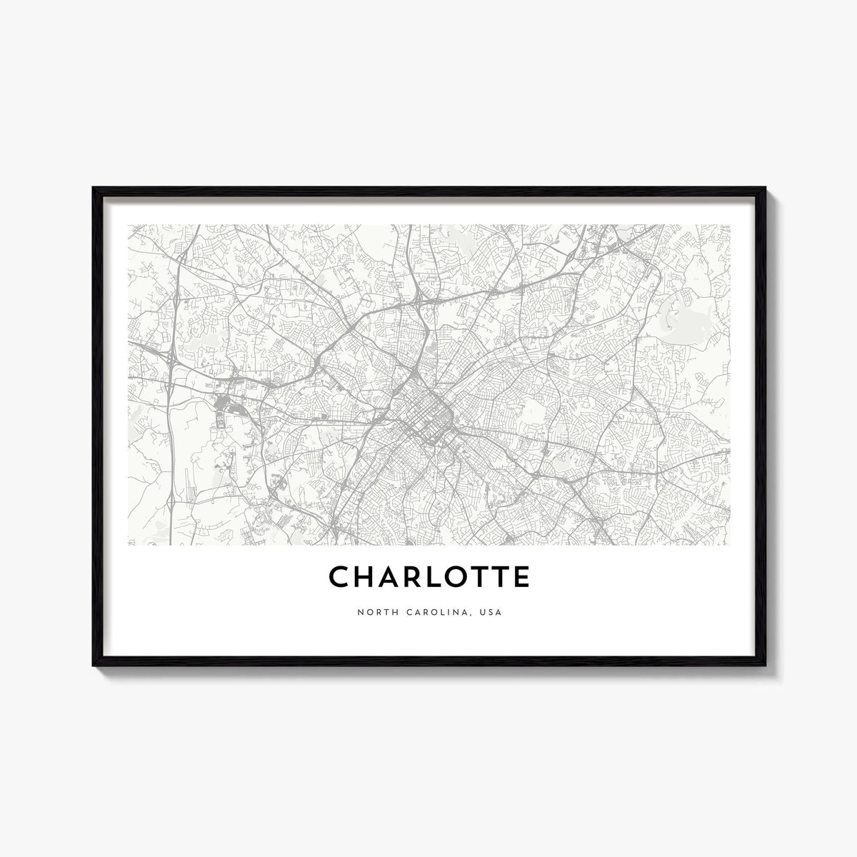 Charlotte Map Poster