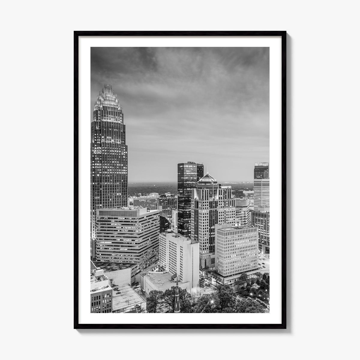 Charlotte Photo No 2 Poster, framed poster mockup, white border