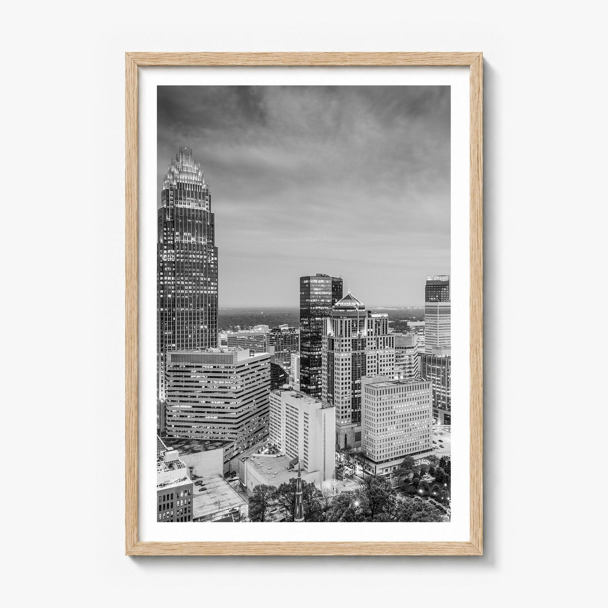 Charlotte Photo No 2 Poster in a natural wood frame, white border