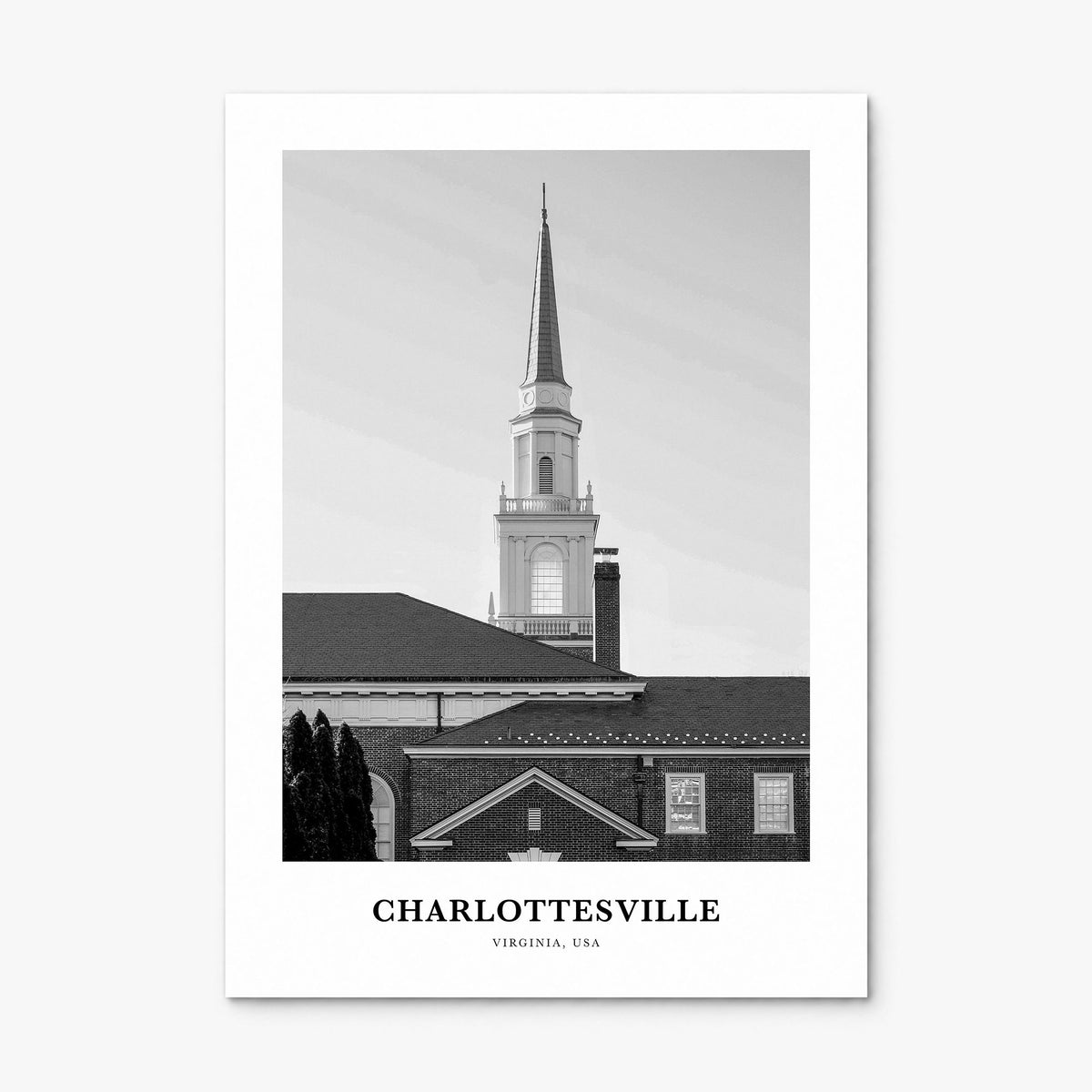 Charlottesville Classic Poster, print only (unframed)