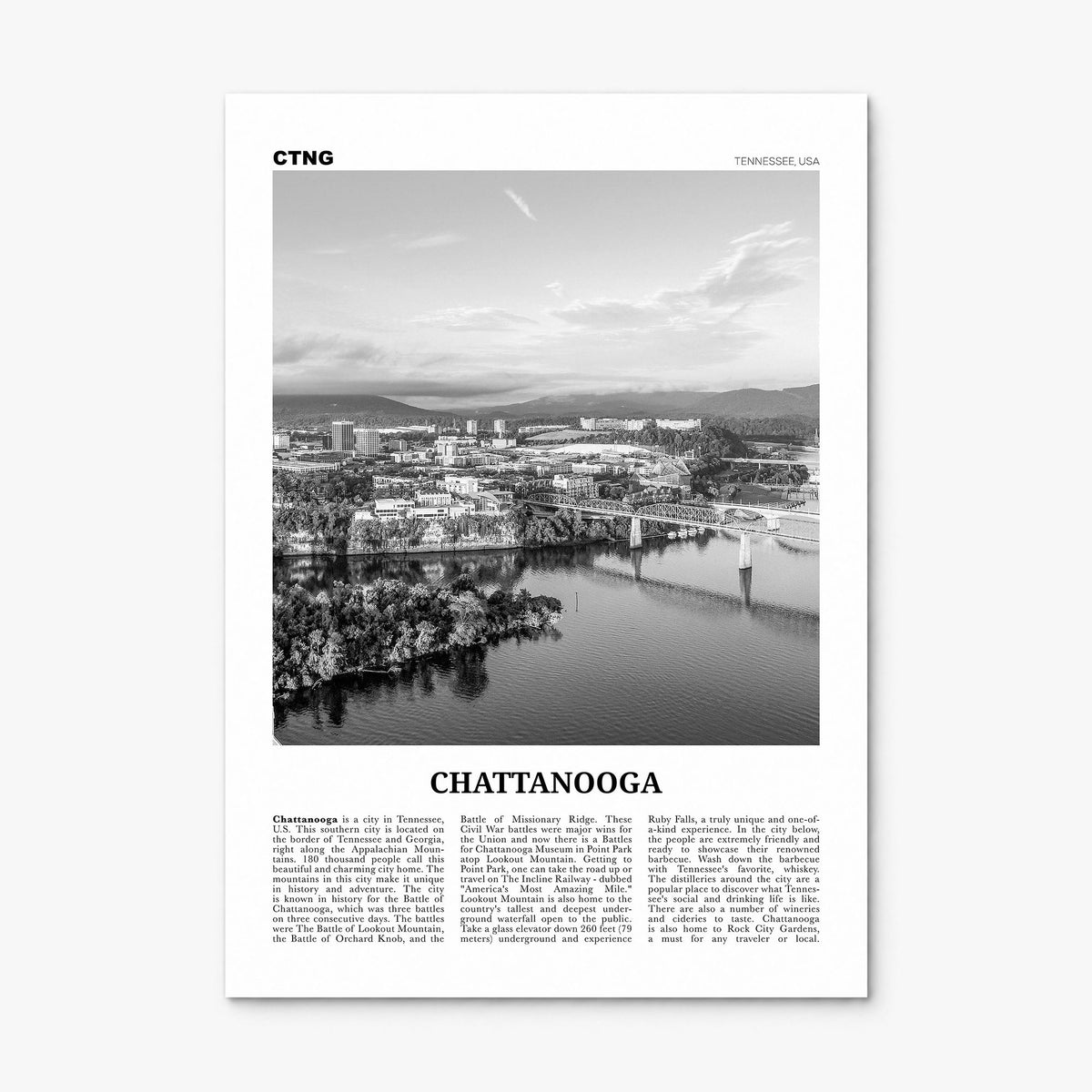 Chattanooga Newspaper No 1 Poster, print only (unframed)