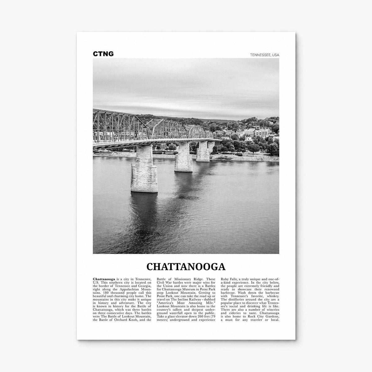 Chattanooga Newspaper No 2 Poster, print only (unframed)