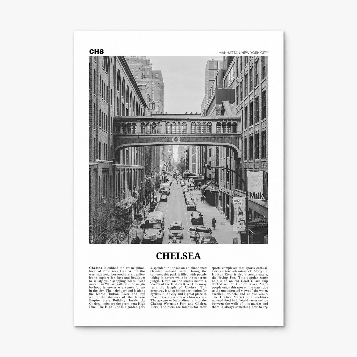Chelsea, New York Newspaper Poster, print only (unframed)