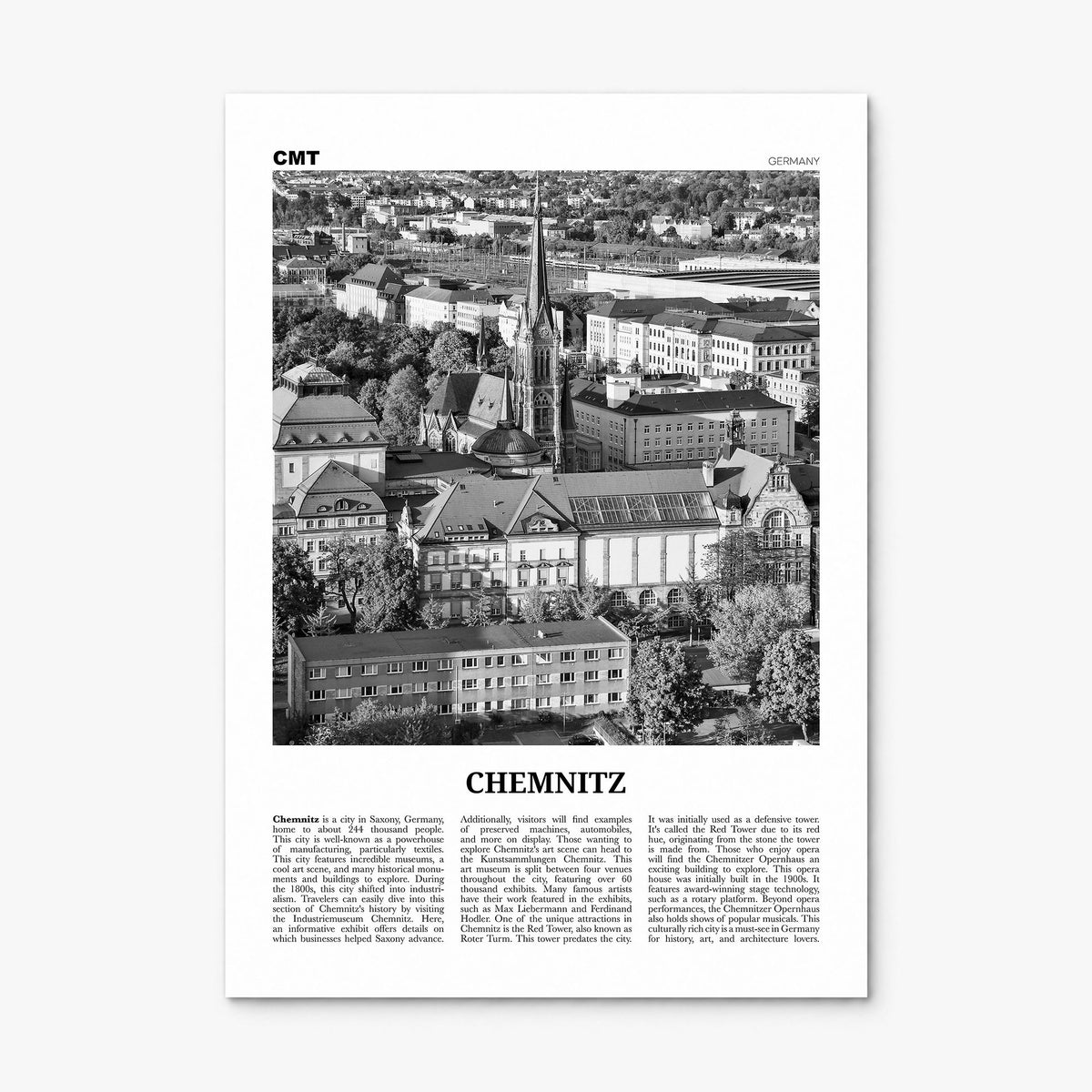 Chemnitz Newspaper Poster, print only (unframed)