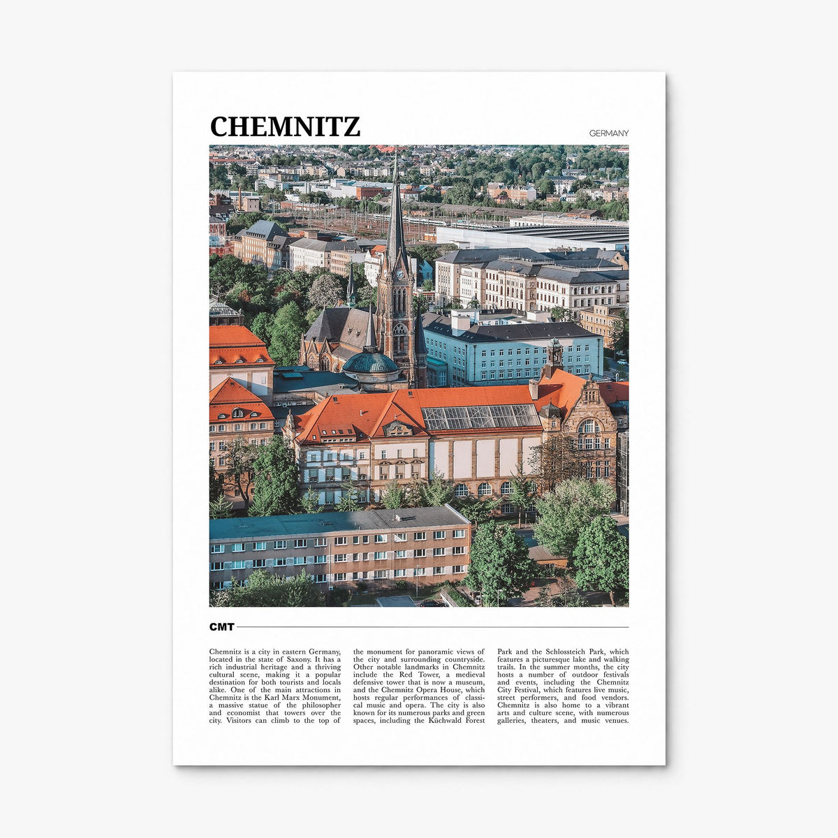 Chemnitz Travel Poster, print only (unframed)