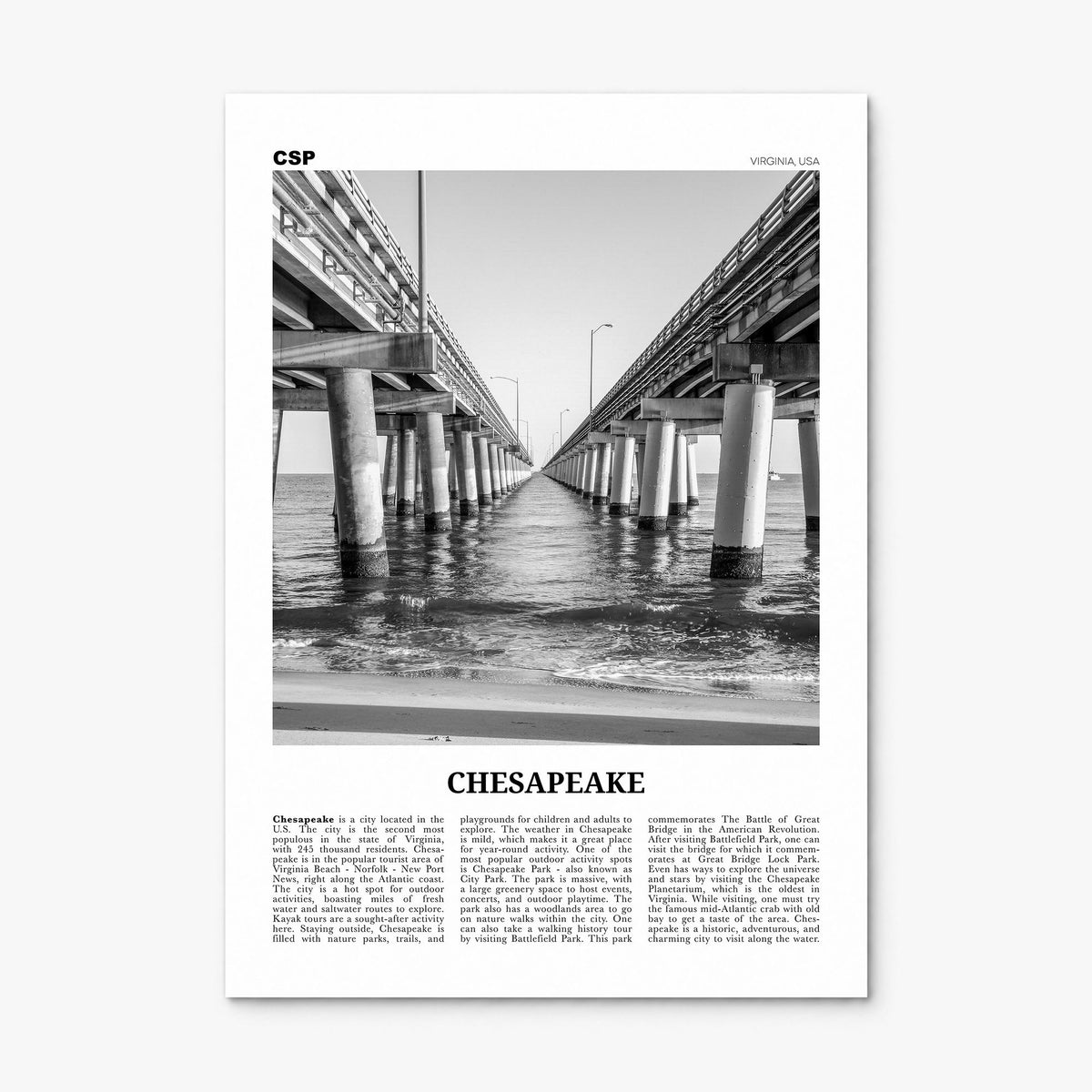 Chesapeake Newspaper Poster, print only (unframed)