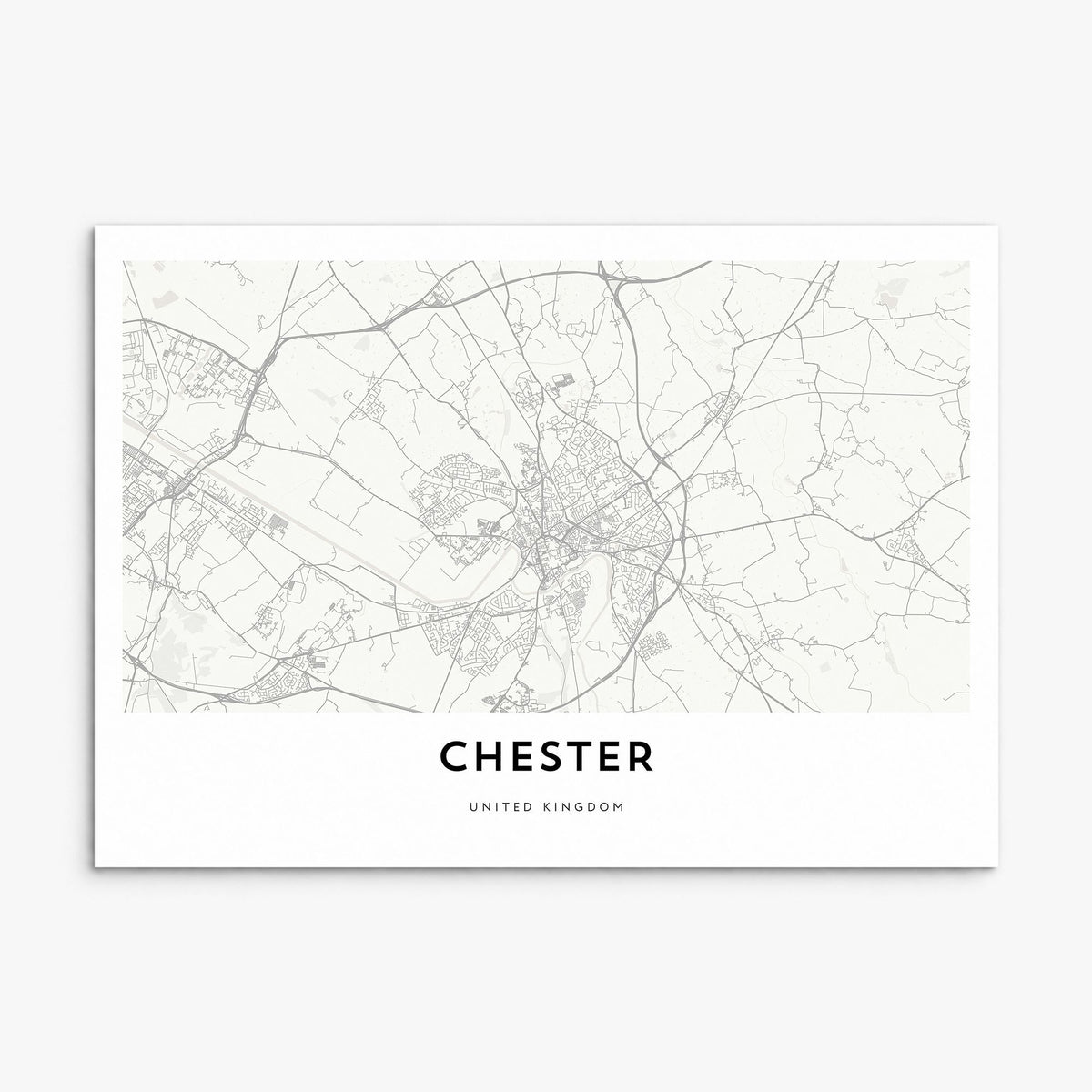 Chester Map Poster, print only (unframed)