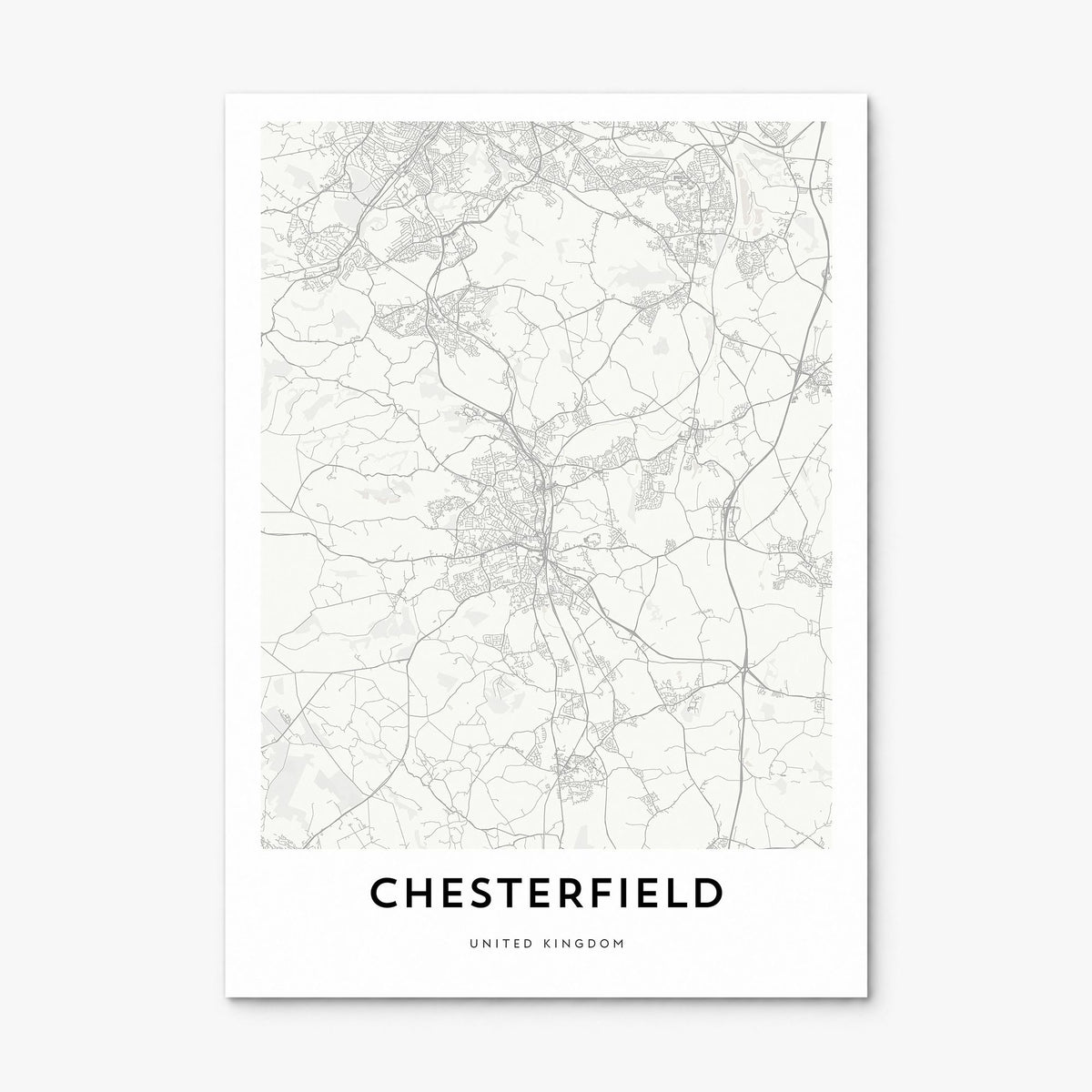 Chesterfield Map Poster, print only (unframed)