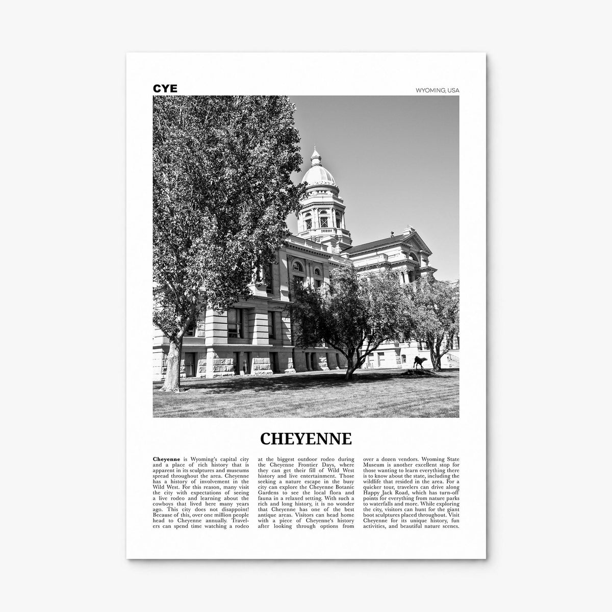 Cheyenne Newspaper Poster, print only (unframed)