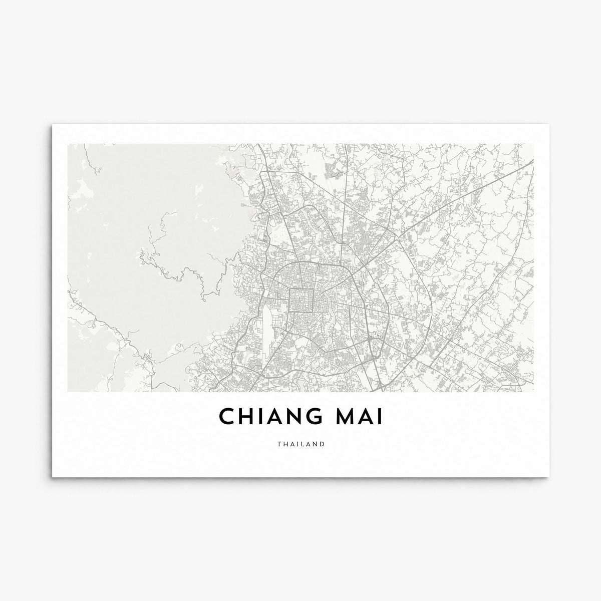 Chiang Mai Map Poster, print only (unframed)