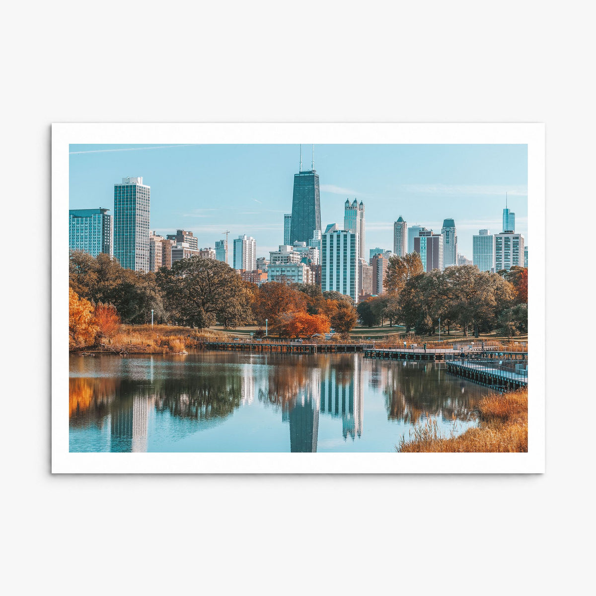 Chicago Photo Poster, print only (unframed), white border