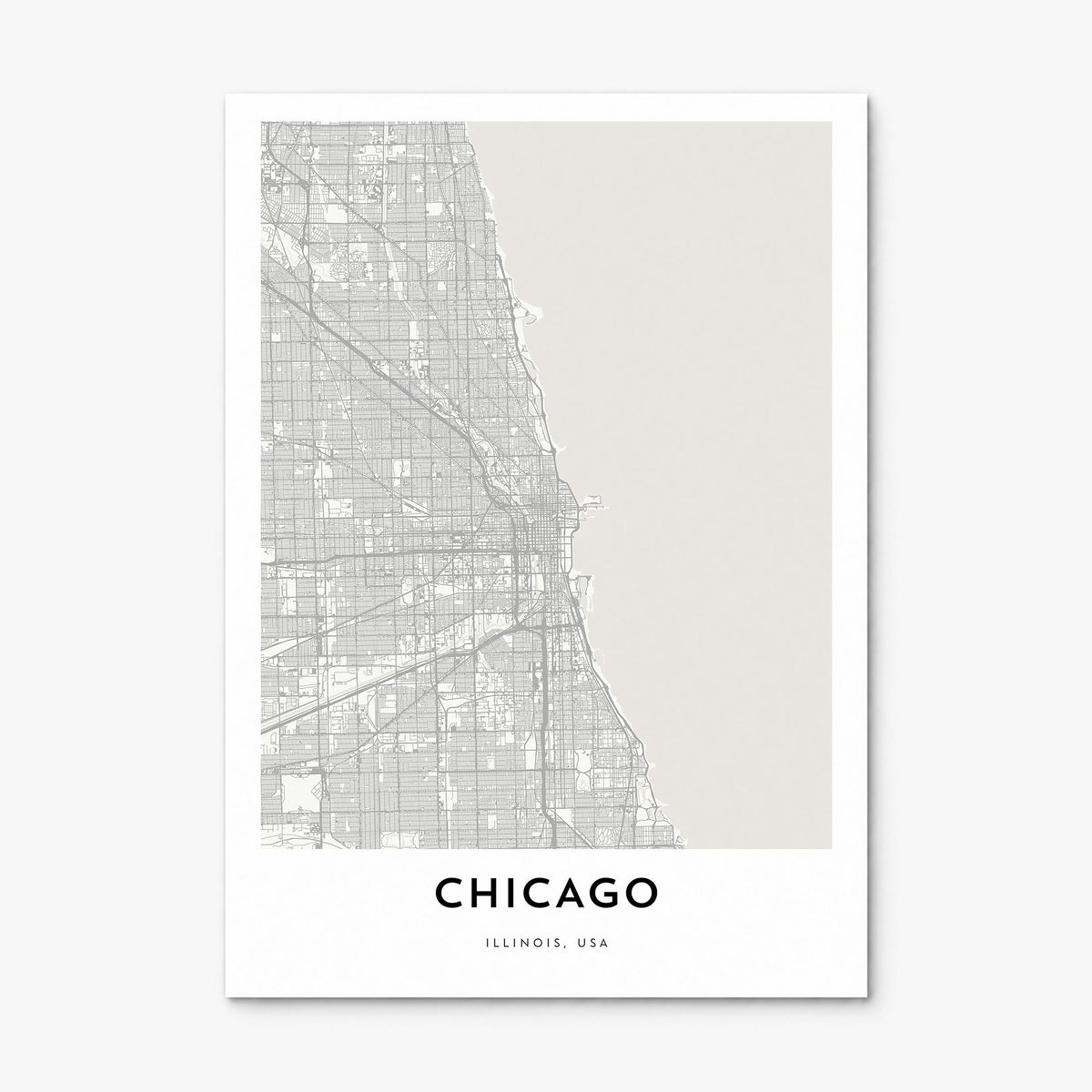 Chicago Map Poster, print only (unframed)