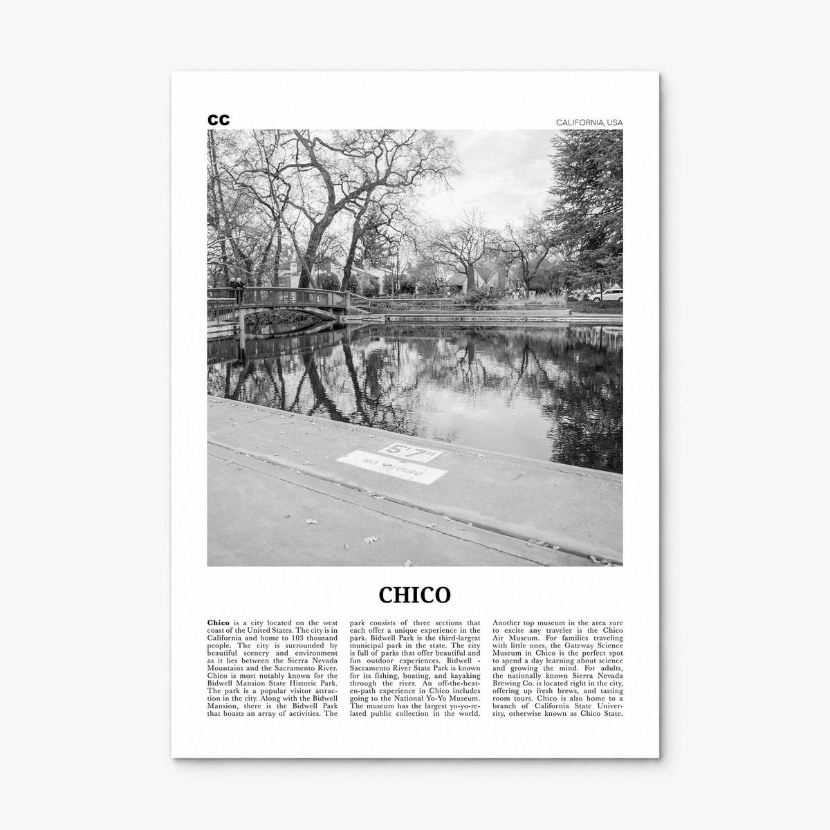 Chico Newspaper Poster, print only (unframed)