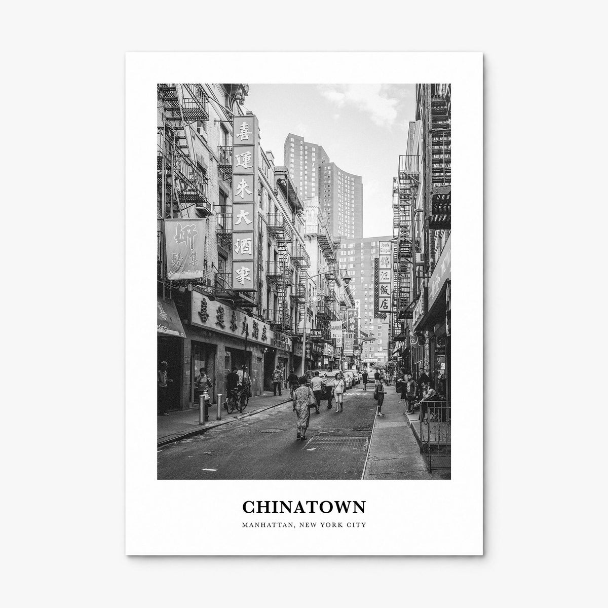 Chinatown, New York City Classic Poster, print only (unframed)